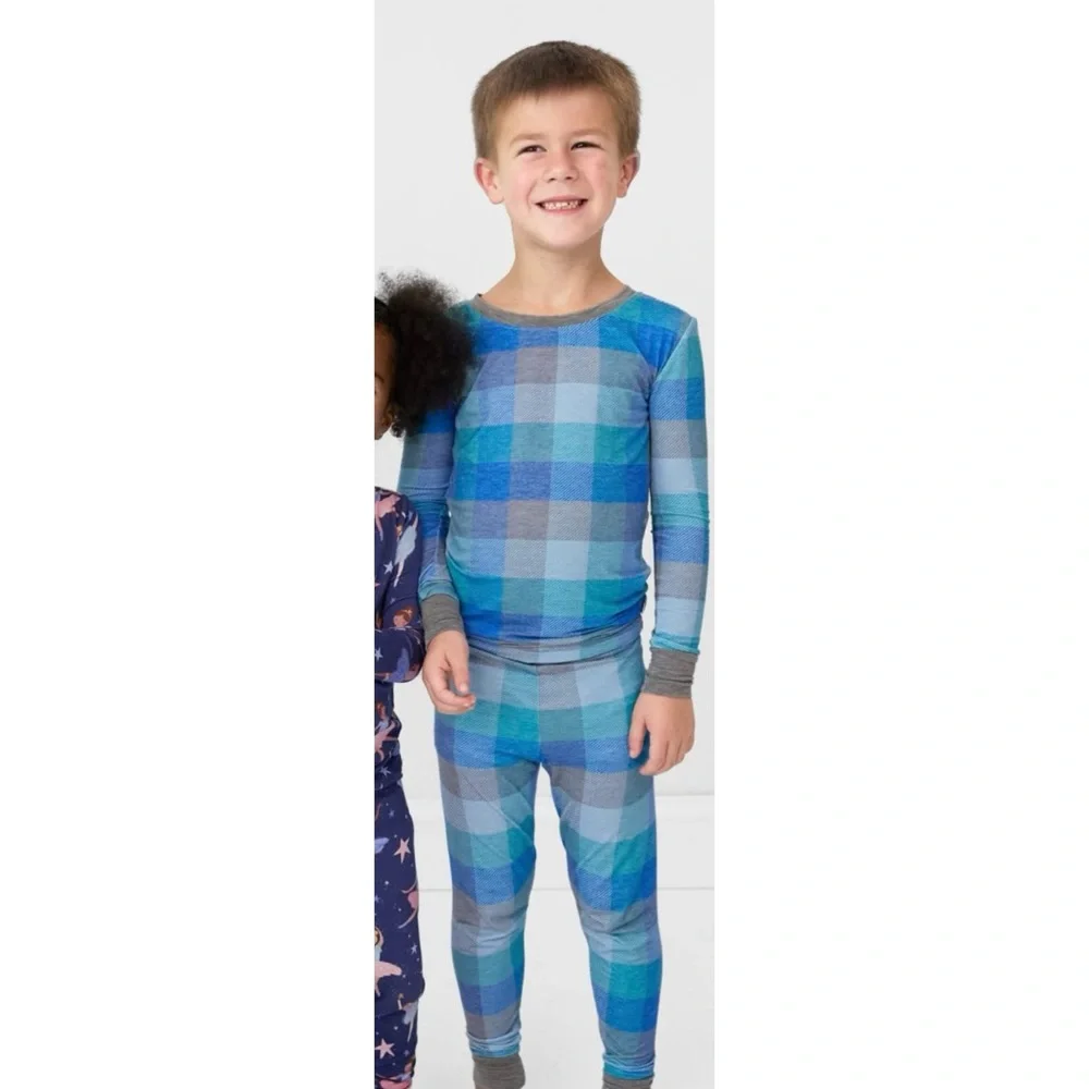 New Little Sleepies Arctic Plaid Bamboo Longsleeve Pajama Set 3T